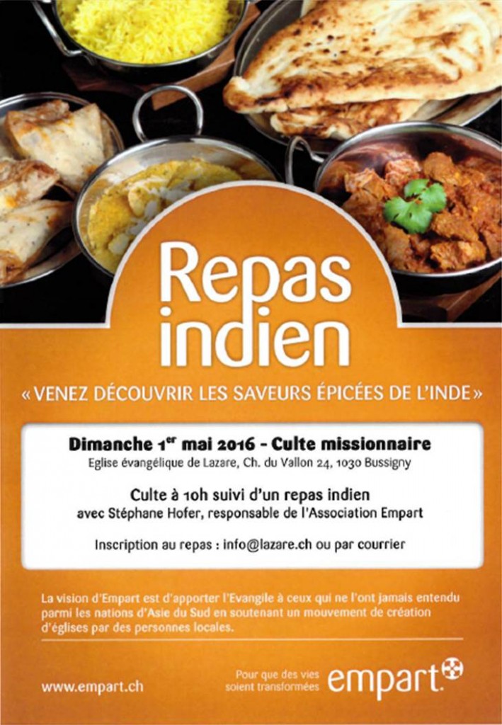Flyer culte missionnaire Lazare